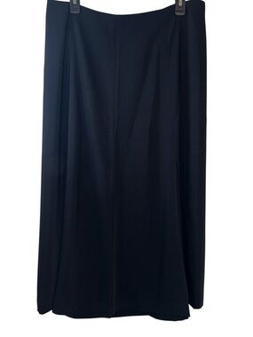 Lauren Ralph Lauren Black Elegant Midi Skirt Minimalist Modern Women’s Size 14